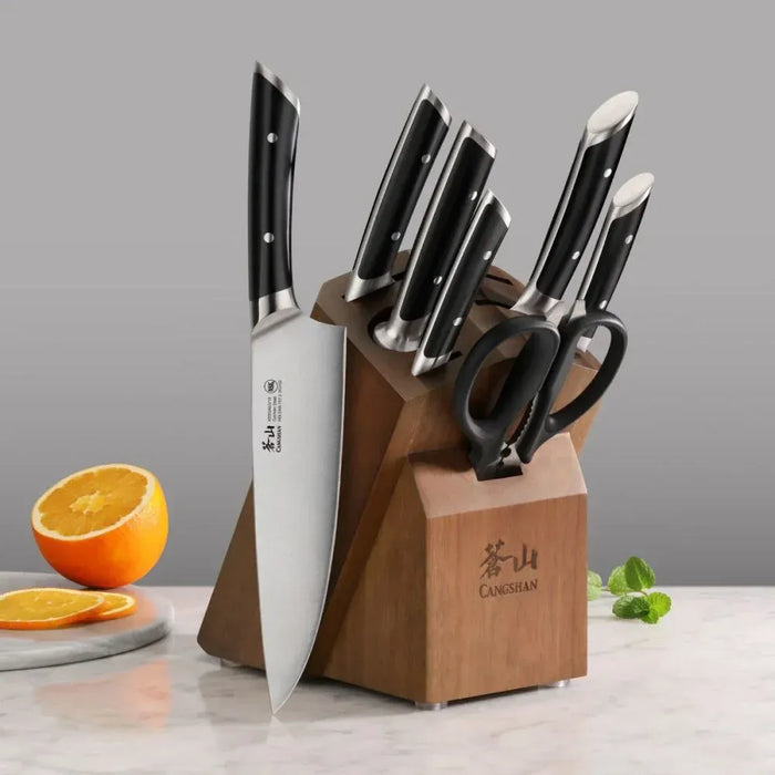 Cangshan Denali Series Black Series 8-Piece Knife Block Set