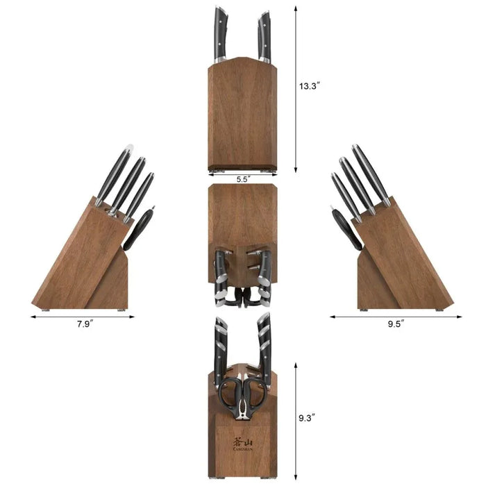 Cangshan Denali Series Black Series 8-Piece Knife Block Set