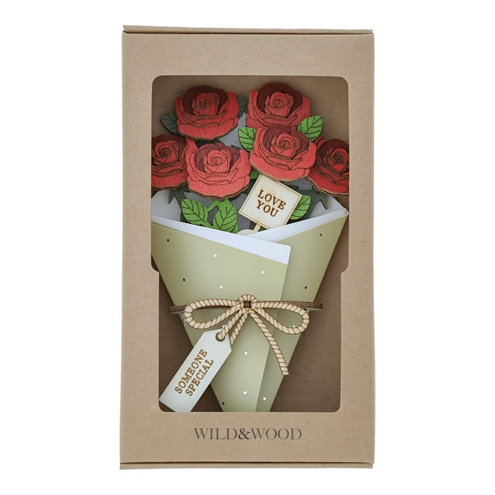 With Love 3D Flower Figurine Card (10cm)