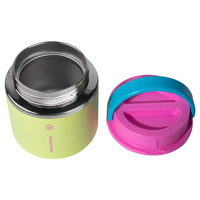 ThermoFlask Insulated Food Jar in Yellow & Pink Colour - 2 Pack (590ml)