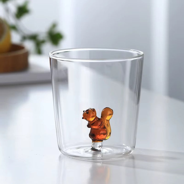 Creative 3D Animal Shaped Glass - Squirrel