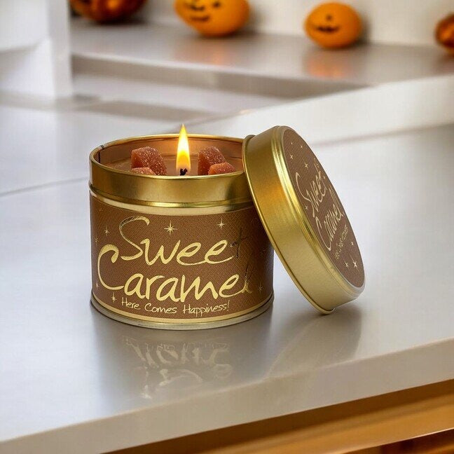 Lily Flame Sweet Caramel Scented Candle Tin