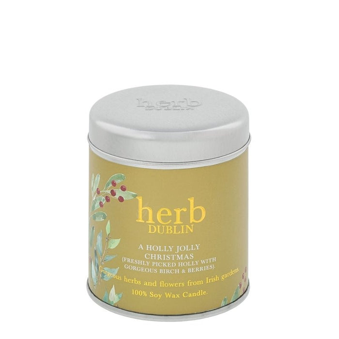 Herb Dublin - Holly Jolly Christmas Candle Tin