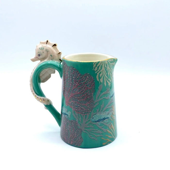 House of Disaster Coral Seahorse Jug
