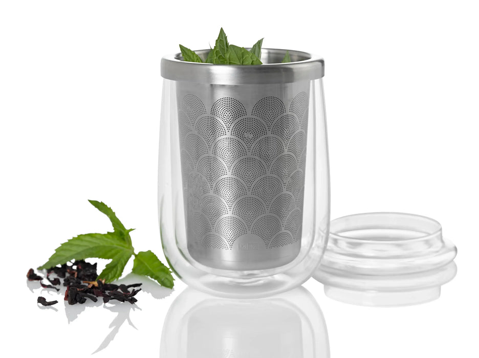 Adhoc Tea Glass with Tea Infuser Fusion Glass