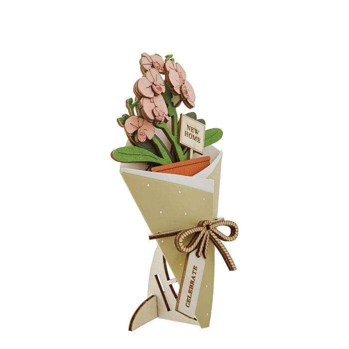 New Home 3D Flower Figurine Card (10cm)