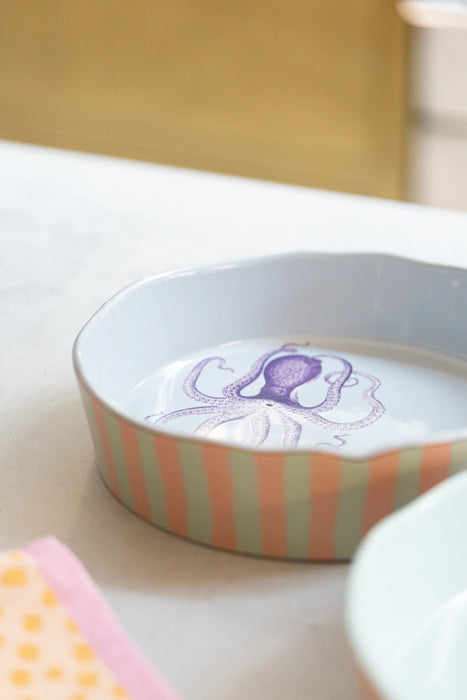 Yvonne Ellen Octopus Small Round Dish (23.5cm)