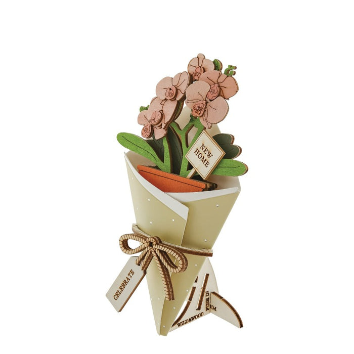 New Home 3D Flower Figurine Card (10cm)