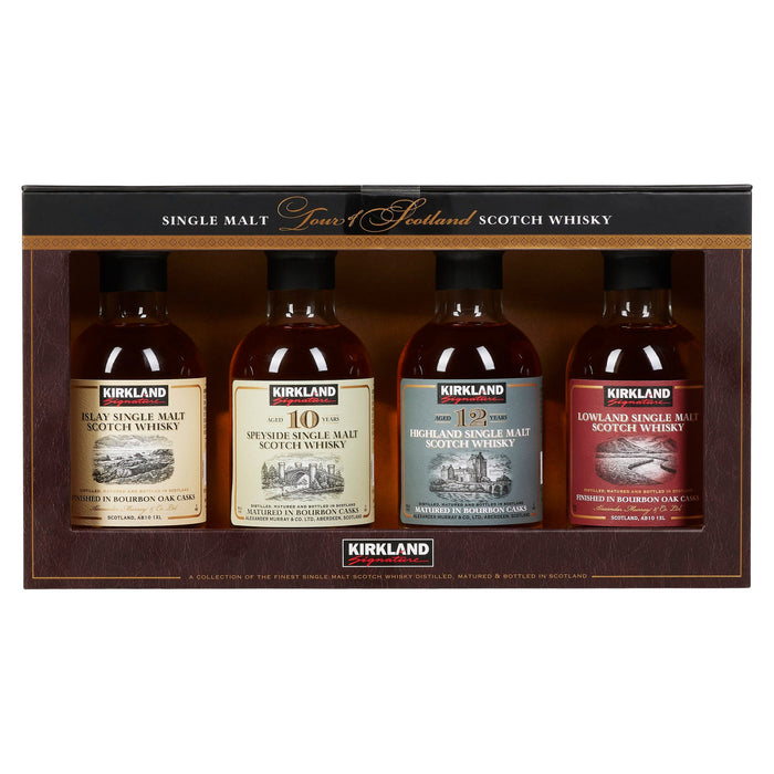 Kirkland Tour of Scotland Single Malt Whisky Collection (4x200ml)