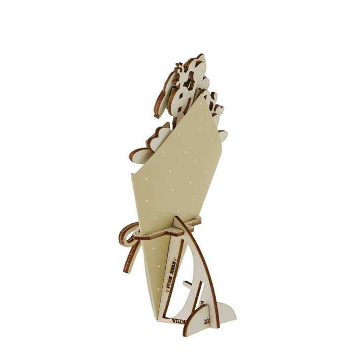 New Home 3D Flower Figurine Card (10cm)