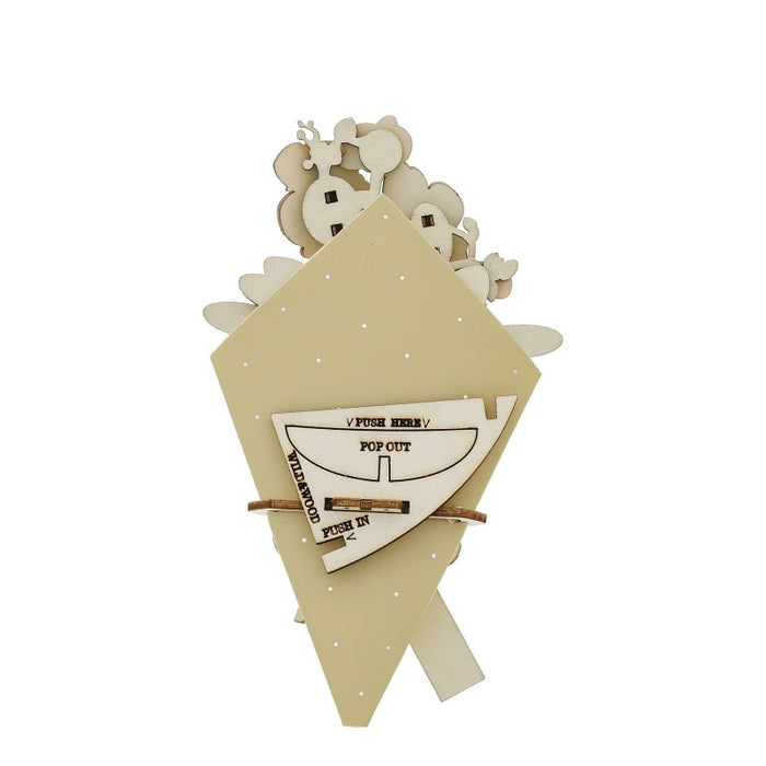 New Home 3D Flower Figurine Card (10cm)