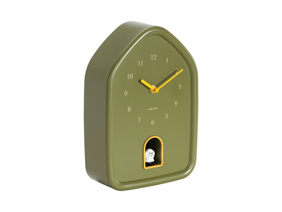 Karlsson Wall Clock Modern Doggy - Luxury Green