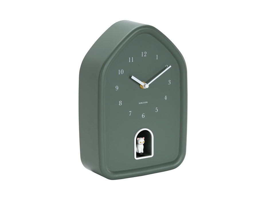 Karlsson Wall Clock Modern Doggy - Jungle Green