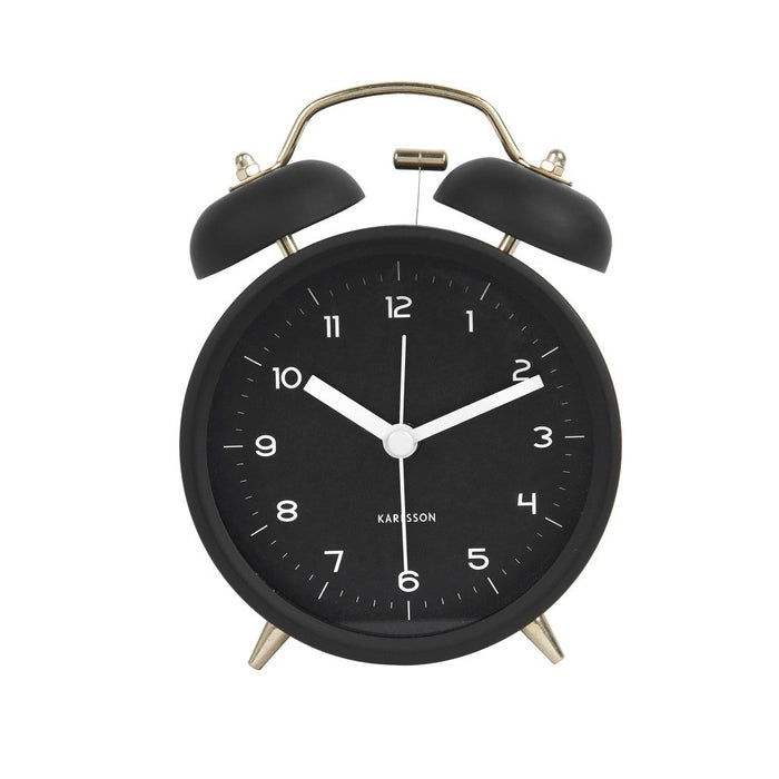 Karlsson Classic Bell Alarm Clock - Black