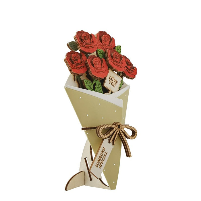 With Love 3D Flower Figurine Card (10cm)