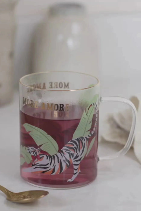 Yvonne Ellen Tiger Glass Mug
