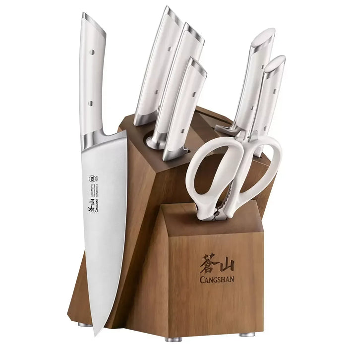 Cangshan Denali Series White Series 8-Piece Knife Block Set