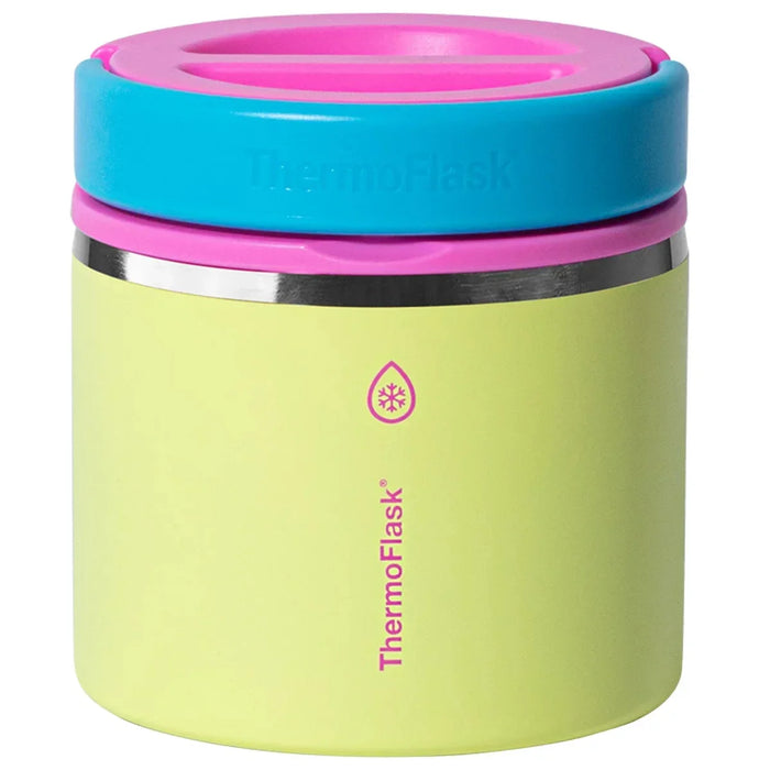 ThermoFlask Insulated Food Jar in Yellow & Pink Colour - 2 Pack (590ml)