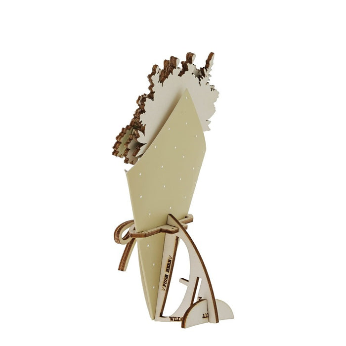 Just Married 3D Flower Figurine Card (10cm)