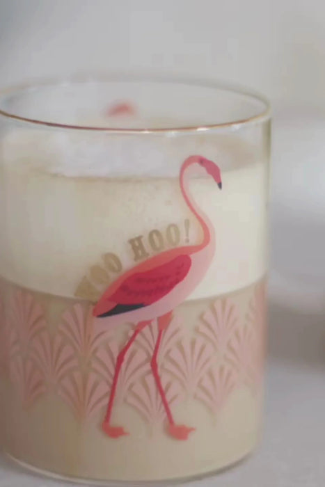 Yvonne Ellen Flamingo Glass Mug