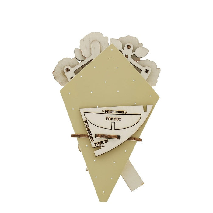 With Love 3D Flower Figurine Card (10cm)