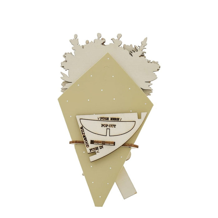 Just Married 3D Flower Figurine Card (10cm)