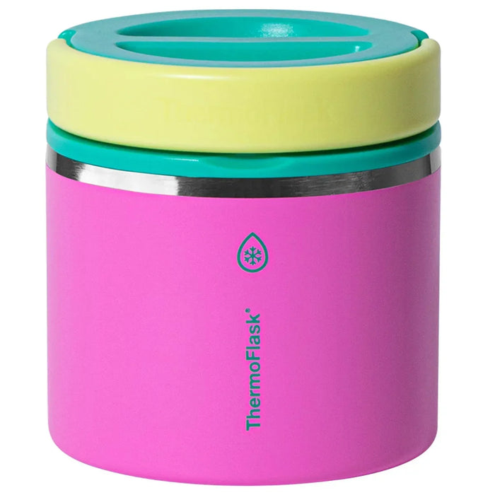ThermoFlask Insulated Food Jar in Yellow & Pink Colour - 2 Pack (590ml)