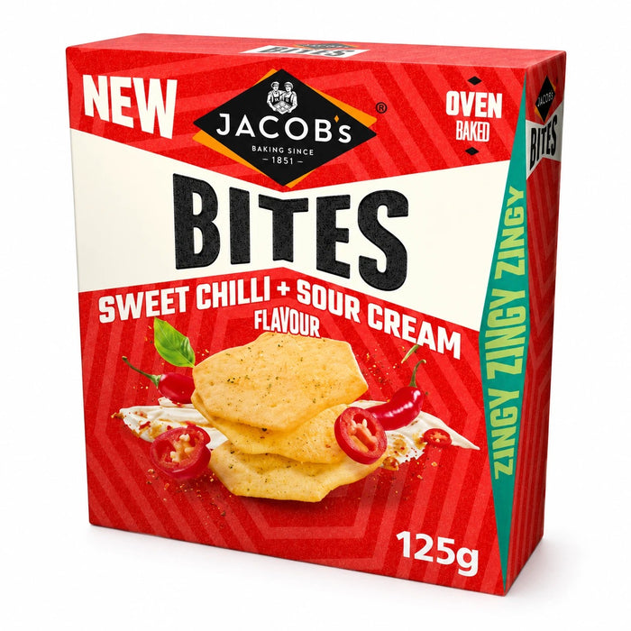 Jacob's Bites Variety Pack 5 x 125g – Assorted Savoury Snack Selection