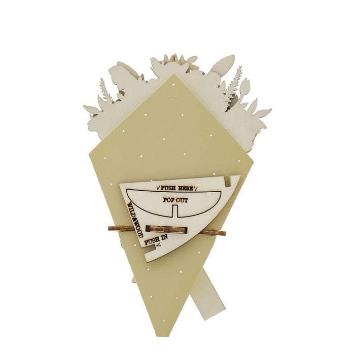 Happy Birthday 3D Flower Figurine Card (10cm)