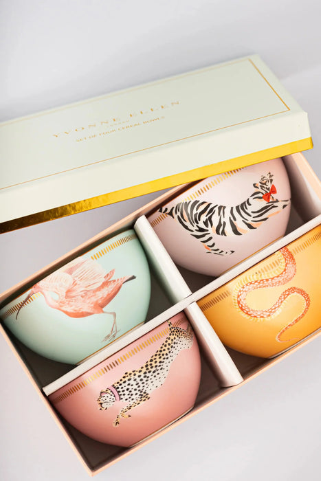 Yvonne Ellen Animal Cereal Bowls (Set of 4)