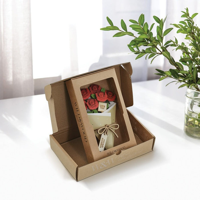 With Love 3D Flower Figurine Card (10cm)