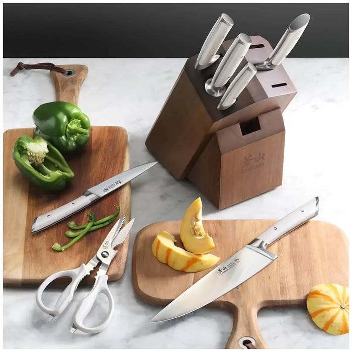 Cangshan Denali Series White Series 8-Piece Knife Block Set
