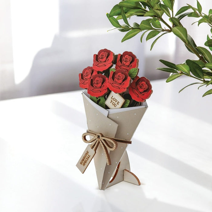 With Love 3D Flower Figurine Card (10cm)