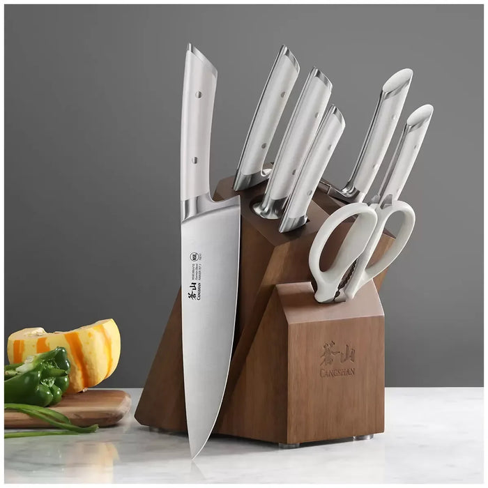 Cangshan Denali Series White Series 8-Piece Knife Block Set