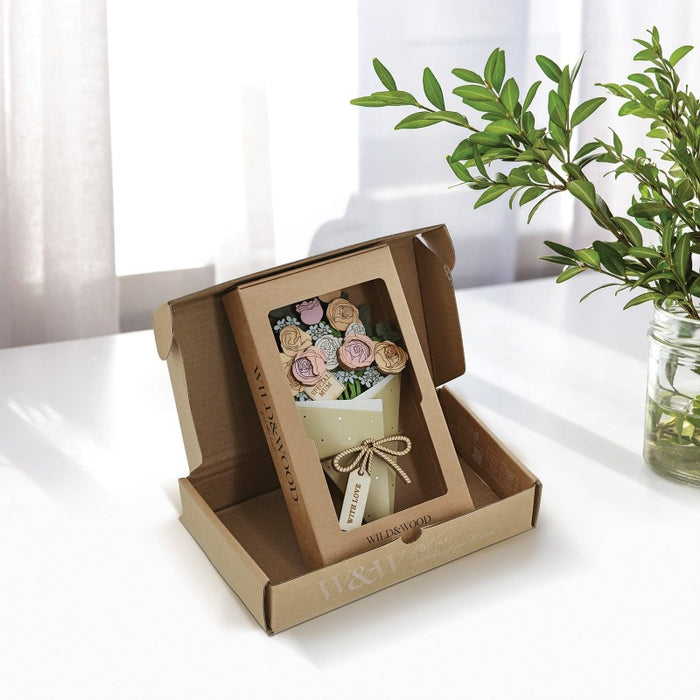 Mum 3D Flower Figurine Card (10cm)