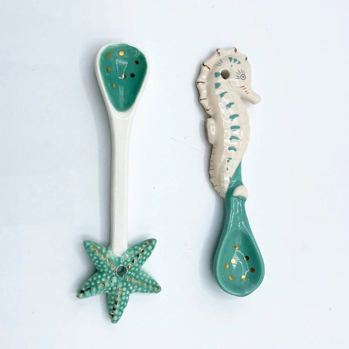 House of Disaster Coral Seahorse and Starfish Spoon Set