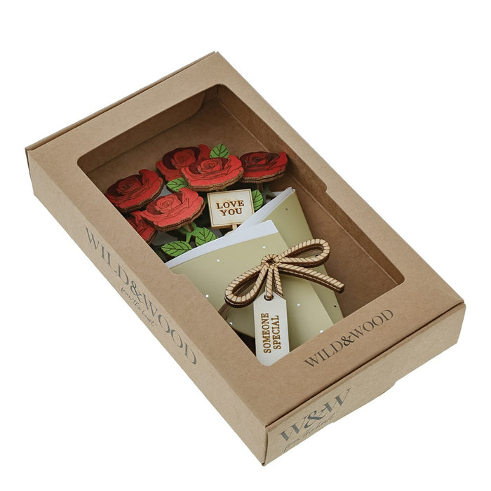 With Love 3D Flower Figurine Card (10cm)