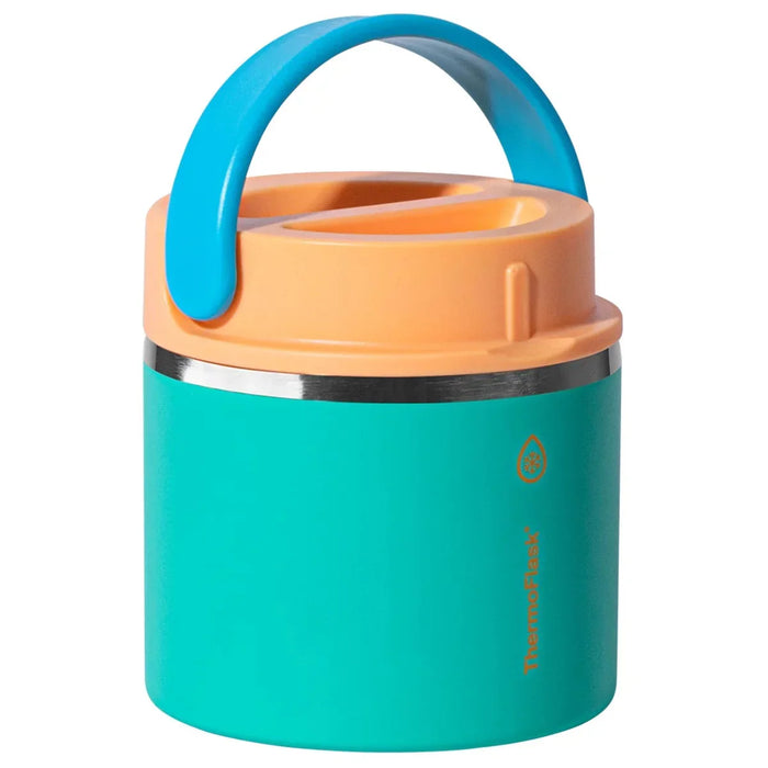 ThermoFlask Insulated Food Jar in Blue & Green Colour - 2 Pack (590ml)