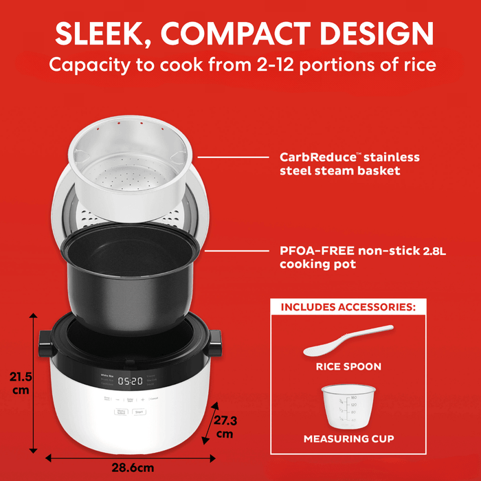 Instant Rice Cooker + Steamer - 12 Cup (2.8L) - LemonSalt