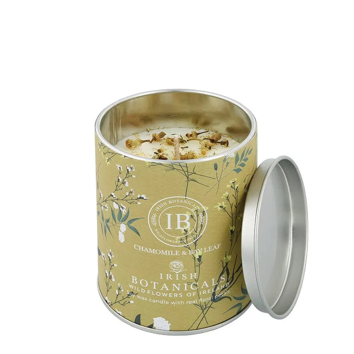 Irish Botanicals Chamomile & Bay Leaf Tin Candle (9cm) - LemonSalt