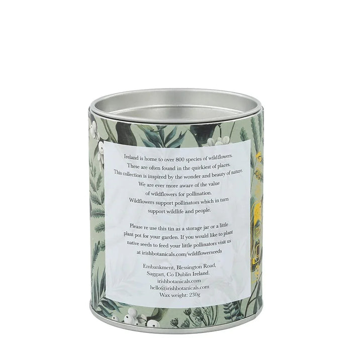 Irish Botanicals Dandelion & Dock Leaf Tin Candle (9cm) - LemonSalt