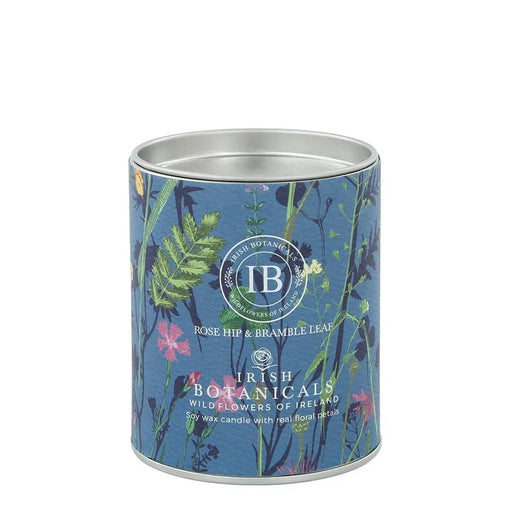 Irish Botanicals Rosehip & Bramble Leaf Tin Candle (9cm) - LemonSalt