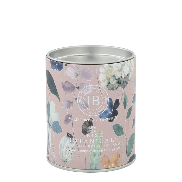 Irish Botanicals Wild Orchid & Comfrey Tin Candle (9cm) - LemonSalt