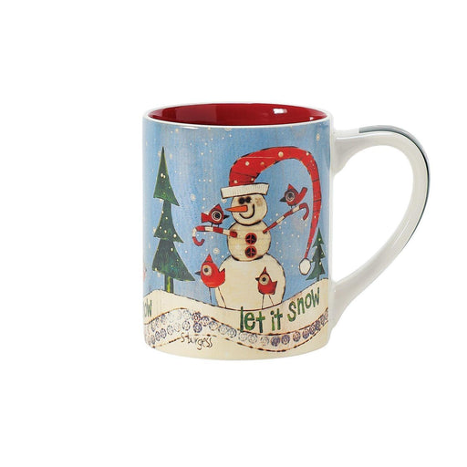 Izzy and Oliver - Candycane Snowman Mug - LemonSalt