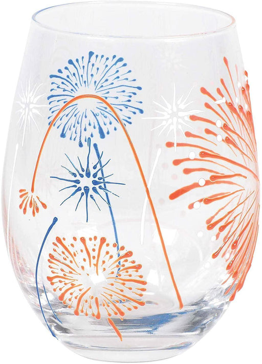 Izzy and Oliver Fireworks Stemless Glass - LemonSalt