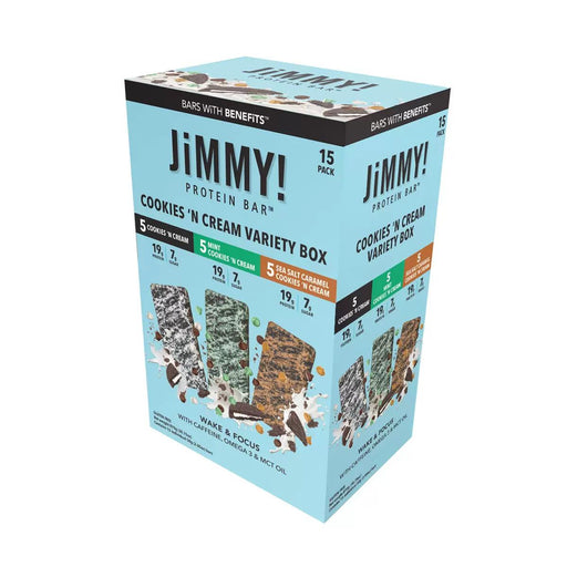JiMMY! Protein Bars - Cookies 'N Cream Variety Box (15 x 58g) | {{ collection.title }}
