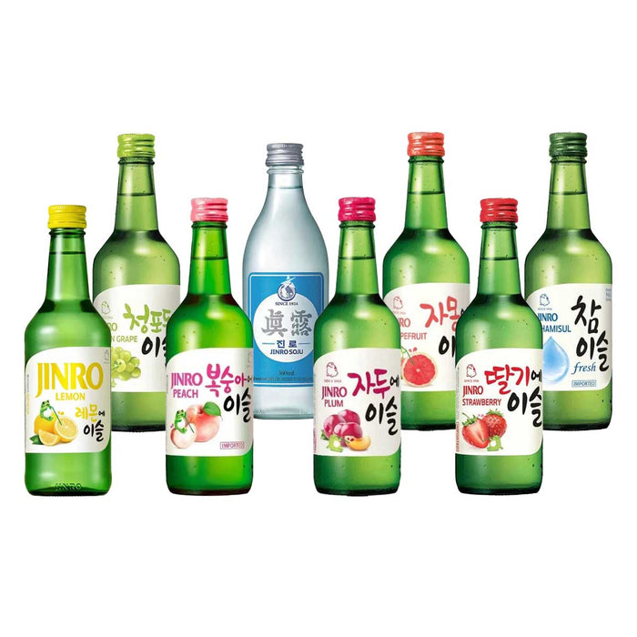 Jinro Chamisul Soju Assorted Pack – 8 Flavours of Korea’s No.1 Soju (8x350ml) - LemonSalt