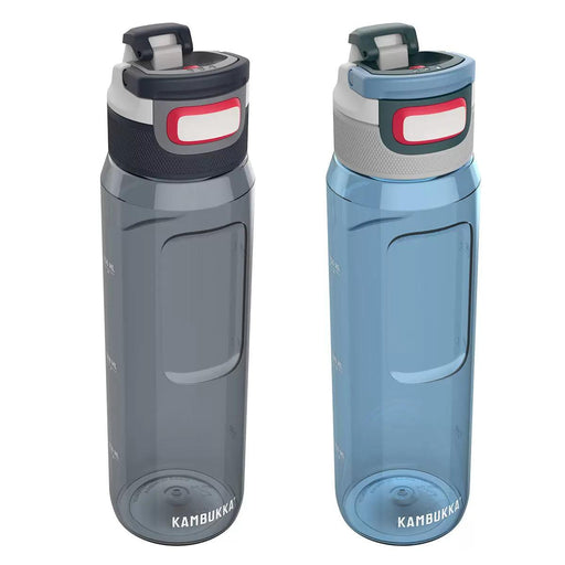 Kambukka Elton 1L Tritan Water Bottle 2 Pack - Grey/Blue - LemonSalt