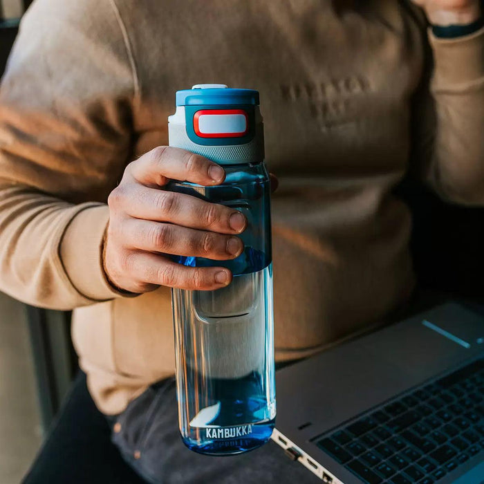 Kambukka Elton 1L Tritan Water Bottle 2 Pack - Grey/Blue - LemonSalt