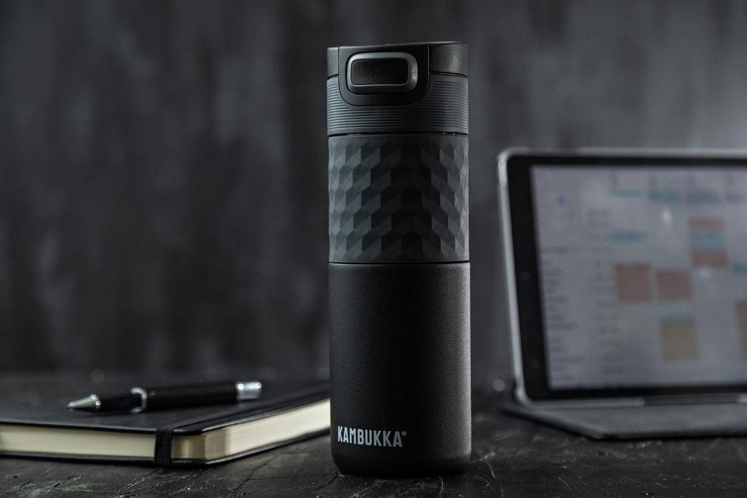 Kambukka Etna 3 in 1 lid Travel Mug 500 ML - Black Steel